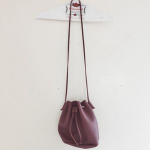 Burgundy bucket purse